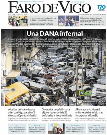 “No camináis solos”: la prensa copa sus portadas con la catástrofe de la DANA
