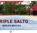 Volar lejos sobre la arena: las reglas básicas del triple salto