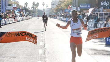 Gidey bati¨® el record del mundo de Medio Marat¨®n en Valencia.