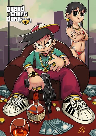GTA V se convierte en el manga Doraemon