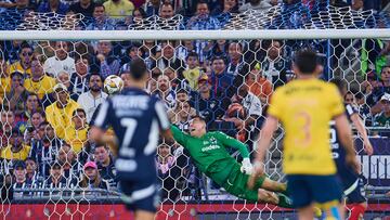 during the final second-leg match between Monterrey and America as part of the Torneo Apertura 2024 Liga MX at BBVA Bancomer Stadium, on December 15, 2024 in Monterrey, Nuevo Leon, Mexico.