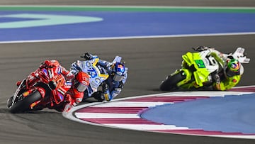Franco Morbidelli sigue a las Ducati de Álex Márquez y Marc Márquez en MotoGP.