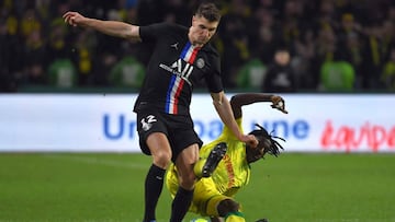 Meunier, en un partido con el PSG.