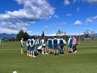 El Málaga se ejercitaba este jueves en las instalaciones de TorreMirona.