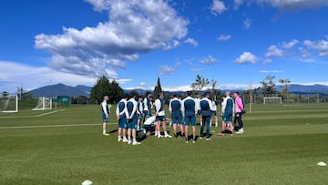 El Málaga se ejercitaba este jueves en las instalaciones de TorreMirona.