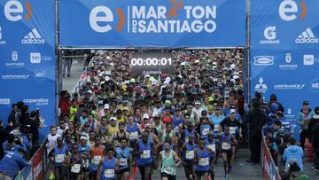 02 de Abril de 2017/SANTIAGO 
 Comienza una nueva versi&oacute;n de la Marat&oacute;n de Santiago 2017. 
 FOTO:CRISTOBAL ESCOBAR/AGENCIAUNO