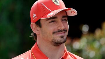 Charles Leclerc, en el Circuito de Spa-Francorchamps (Bélgica)