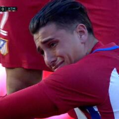 Las lagrimas de Giménez tras lesionarse en Mendizorroza