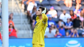 during the match between FC Cincinnati and FC Juarez as part of Phase One of the Leagues Cup 2025 at TQL Stadium on August 03, 2024 in Cincinnati, Ohio, United States.