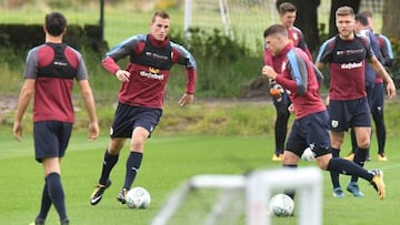 Chris Wood in training today.