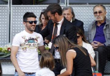 David Villa en el Charity Day, un acto a beneficio de las fundaciones del tenista Rafa Nadal  y el portero del Real Madrid Iker Casillas, que destinarán el dinero a niños desfavorecidos.