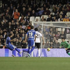 El Rayo sólo ha ganado una vez en Mestalla: 0-1 en la 2012-13