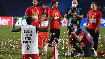 Alaba wore Black Lives Matter shirt during Champions League celebration