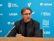 Loren Juarros, este jueves en La Rosaleda.