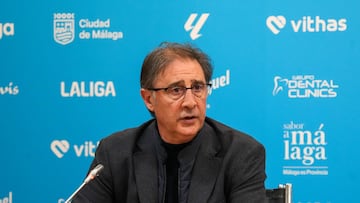 Loren Juarros, este jueves en La Rosaleda.