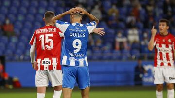 Quiles no estuvo acertado en el Deportivo - SD Logroñés.