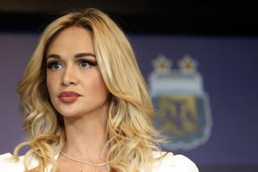 Rueda de prensa de Victoria Lopyreva, embajadora del Mundial Rusia 2018, en el Predio Julio Humberto Grondona.