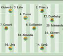 Posible alineación del Valencia hoy contra el Real Madrid en la Supercopa de España