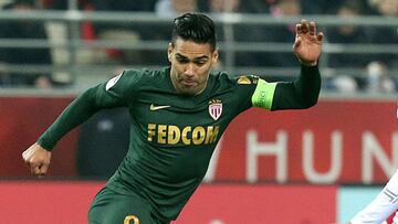 Falcao García durante un partido con el Mónaco ante Reims por Ligue 1
