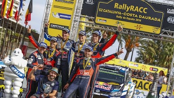 El podio de Rally de España de 2016.