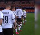 La particular reacción del Valencia al acabar el himno de la Champions