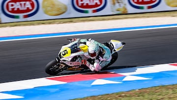 María Herrera, durante la carrera en Misano.