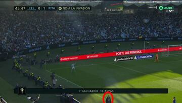 Bale y Mariano salieron tarde y tuvieron que rodear Balaídos