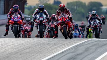 Salida de MotoGP en el circuito de Sachsenring