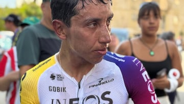 Egan Bernal lucha en la tercera etapa de la Vuelta a Burgos