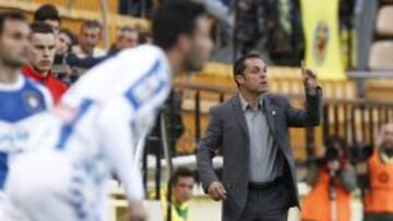 Sergi Barjuan, entrenador del Recreativo de Huelva.