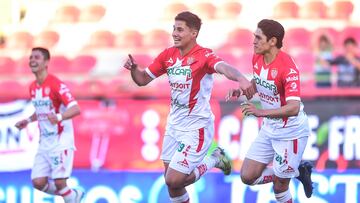 Cesar Gerardo Lopez celebrate this goal 4-0 of Necaxa during the game Necaxa vs Mazatlan FC, corresponding to Round 16 of the Torneo Apertura 2023 of the Liga BBVA MX, at Victoria Stadium, on November 05, 2023.
<br><br>
Cesar Gerardo Lopez celebra su gol 4-0 de Necaxa durante el partido Necaxa vs Mazatlan FC, correspondiente a la Jornada 16 del Torneo Apertura 2023 de la Liga BBVA MX, en el Estadio Victoria, el 05 de Noviembre de 2023
