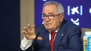 Luis Sabalza durante una comparecencia.