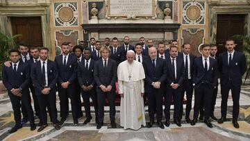 El Papa recibe a la Juventus y Lazio antes de la final de Copa