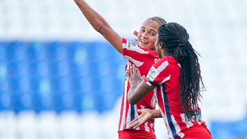 Deyna Castellanos y Ludmila, jugadoras del Atlético.