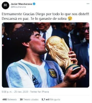 EL mundo del deporte se despide de Maradona