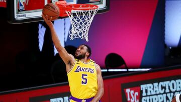 Talen Horton-Tucker, durante un partido de la NBA con Los Angeles Lakers