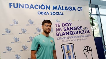 Ramón Enríquez, en la campaña de donaciónde sangre.