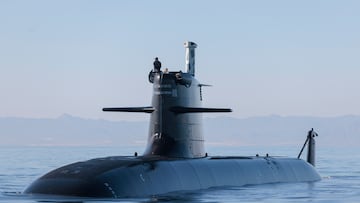Vista del submarino Isaac Peral (S-81), a 17 de noviembre de 2023, en Navantia, Cartagena, Murcia (España). El Isaac Peral (S-81) es un submarino de la clase S-80 perteneciente a la Armada Española, construido por Navantia en Cartagena y el cuarto submarino de la Armada en portar el nombre Isaac Peral. Con su entrega a la Armada Española para finales de mes, el submarino S-81 Isaac Peral ha completado las pruebas de mar de maniobra snorkel.
17 NOVIEMBRE 2023;NAVANTIA;CARTAGENA;MURCIA;ISAAC PERAL;S81;ARMADA ESPAÑOLA
Martín C.  / Europa Press
17/11/2023