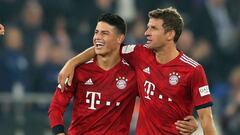 James Rodr&iacute;guez y M&uuml;ller, jugadores del Bayern
