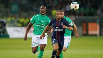 Lucas Moura, ante el Saint-Etienne.