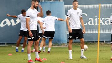 Peybernes y Roberto. durante un entrenamiento.