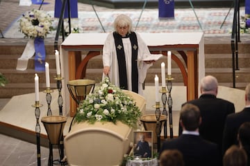 Un momento del funeral de Sven-Goran Eriksson en la iglesia de Fryksande. 