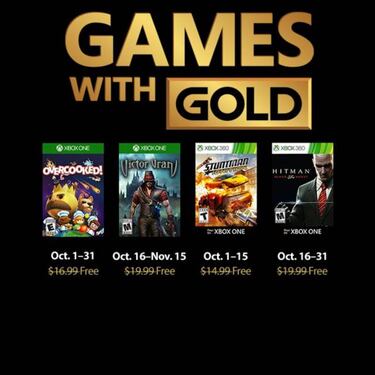 Revelados los Juegos gratis con Gold de Xbox One de octubre