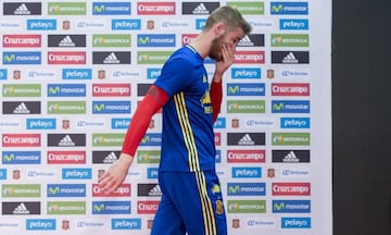 De Gea after his press conference on Friday.