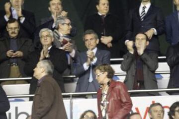 Clemente Villaverde y Carlos Mouriño en el palco de Balaidos.
