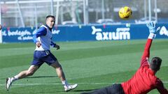 Rubén Peña durante un entrenamiento.