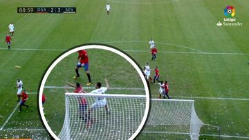 Esta es la acción polémica en el Osasuna vs. Sevilla