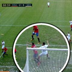 Esta es la acción polémica en el Osasuna vs. Sevilla