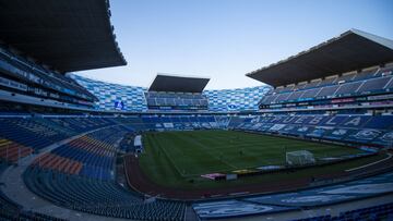 General View Stadium during the game Puebla vs Atlas, corresponding to the eleventh round match of the Torneo Guard1anes Clausura 2021 of the Liga BBVA MX, at Cuauhtemoc Stadium, on March 12, 2021.   &lt;br&gt;&lt;br&gt;   Vista general del Estadio durante el partido Puebla vs Atlas, correspondiente a la Jornada 11 del Torneo Clausura Guard1anes 2021 de la Liga BBVA MX, en el Estadio Cuauhtemoc, el 12 de Marzo de 2021.