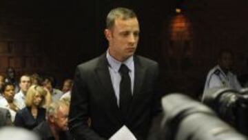EN EL TRIBUNAL. Oscar Pistorius volvió a declarar ayer.